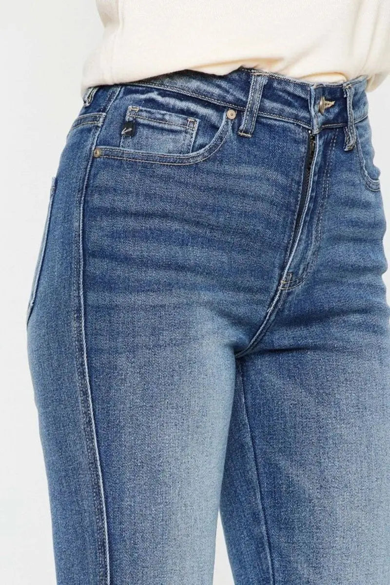 Kancan Cat's Whiskers High Waist Flare Jeans - Sleekdenim.com