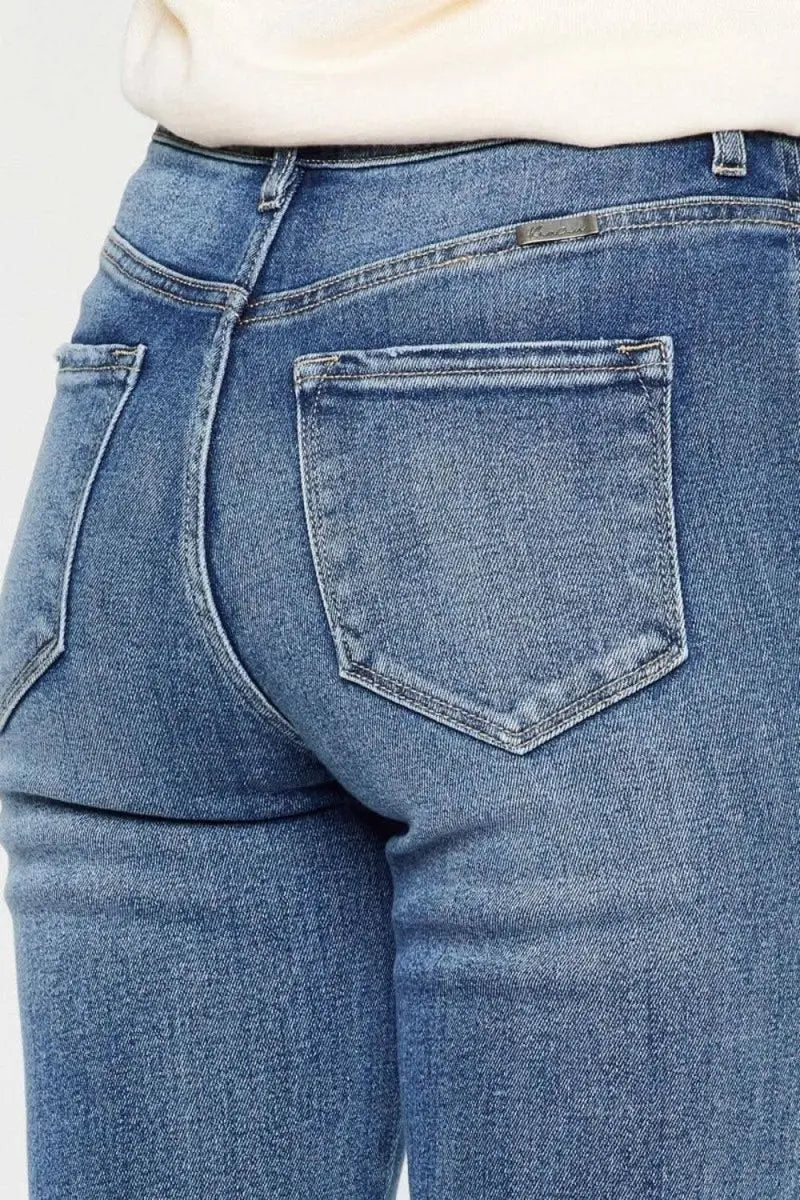 Kancan Cat's Whiskers High Waist Flare Jeans - Sleekdenim.com