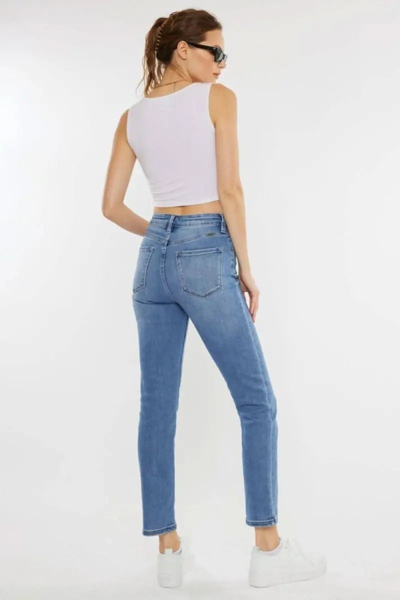 Kancan Full Size Cat's Whiskers High Waist Jeans - Sleekdenim.com