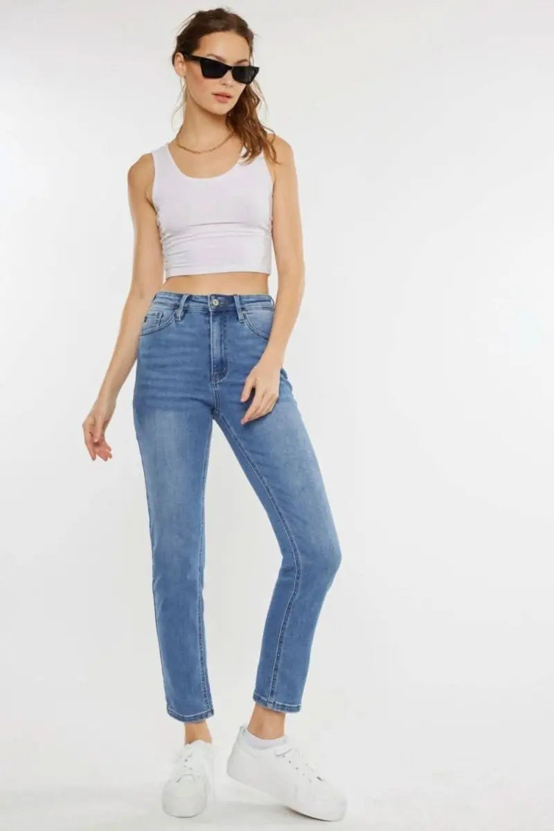 Kancan Full Size Cat's Whiskers High Waist Jeans - Sleekdenim.com