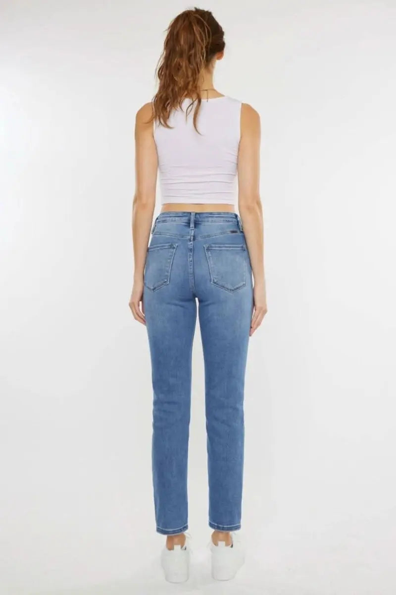 Kancan Full Size Cat's Whiskers High Waist Jeans - Sleekdenim.com