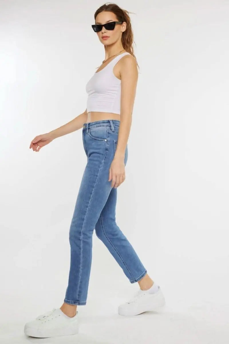 Kancan Full Size Cat's Whiskers High Waist Jeans - Sleekdenim.com