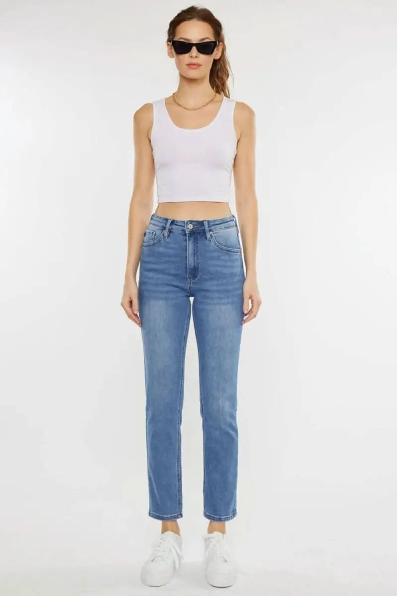 Kancan Full Size Cat's Whiskers High Waist Jeans - Sleekdenim.com