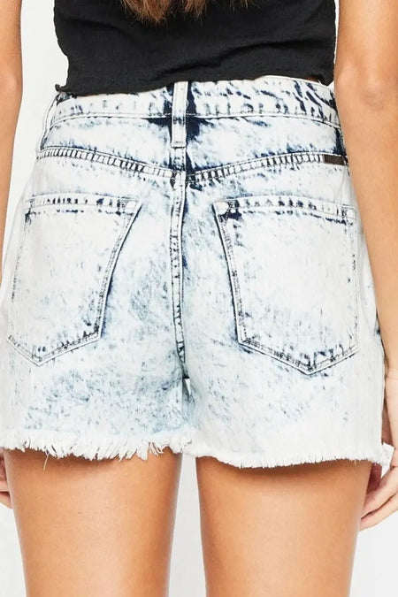 Kancan Full Size Distressed High Waist Denim Shorts - Sleekdenim.com