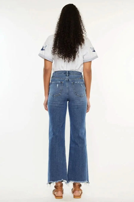 Kancan Full Size High Rise Slim Wide Leg Jeans - Sleekdenim.com