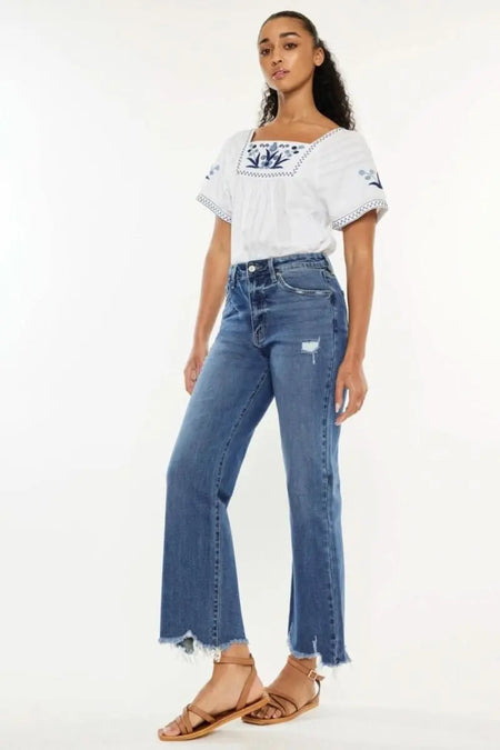 Kancan Full Size High Rise Slim Wide Leg Jeans - Sleekdenim.com