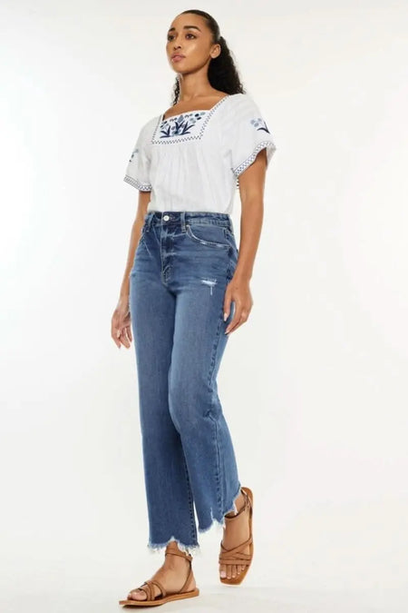 Kancan Full Size High Rise Slim Wide Leg Jeans - Sleekdenim.com