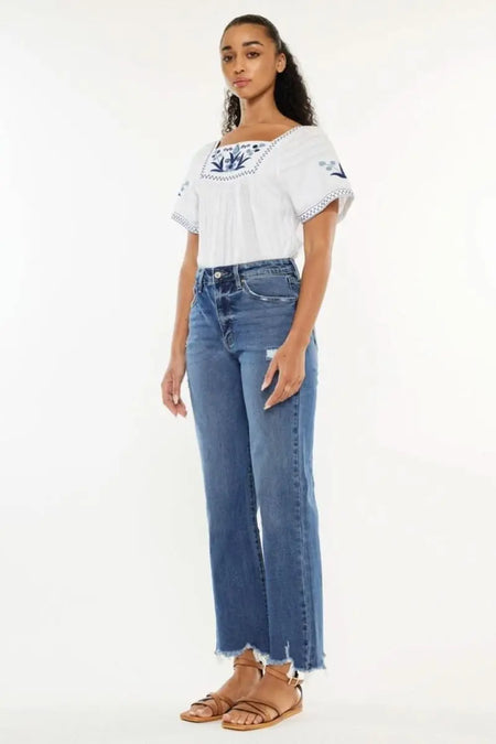 Kancan Full Size High Rise Slim Wide Leg Jeans - Sleekdenim.com