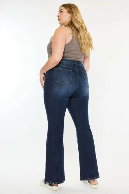 Kancan Full Size Mid Rise Flare Jeans - Sleekdenim.com