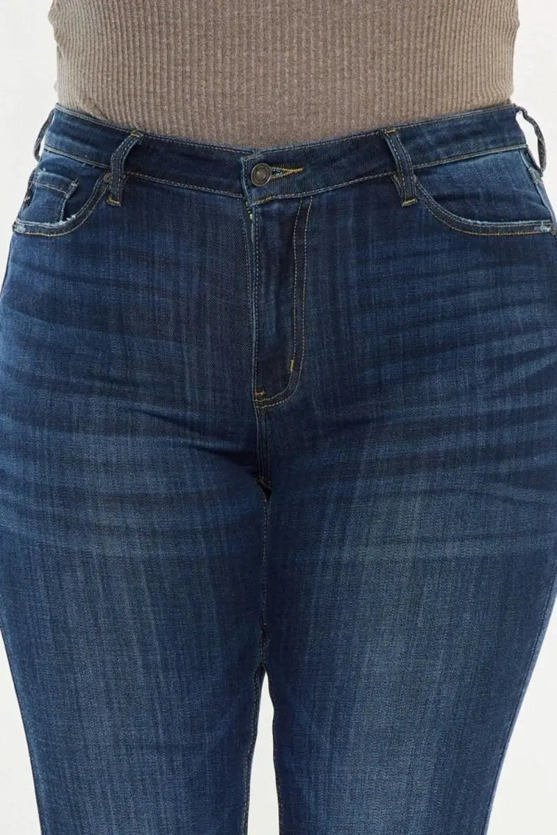 Kancan Full Size Mid Rise Flare Jeans - Sleekdenim.com