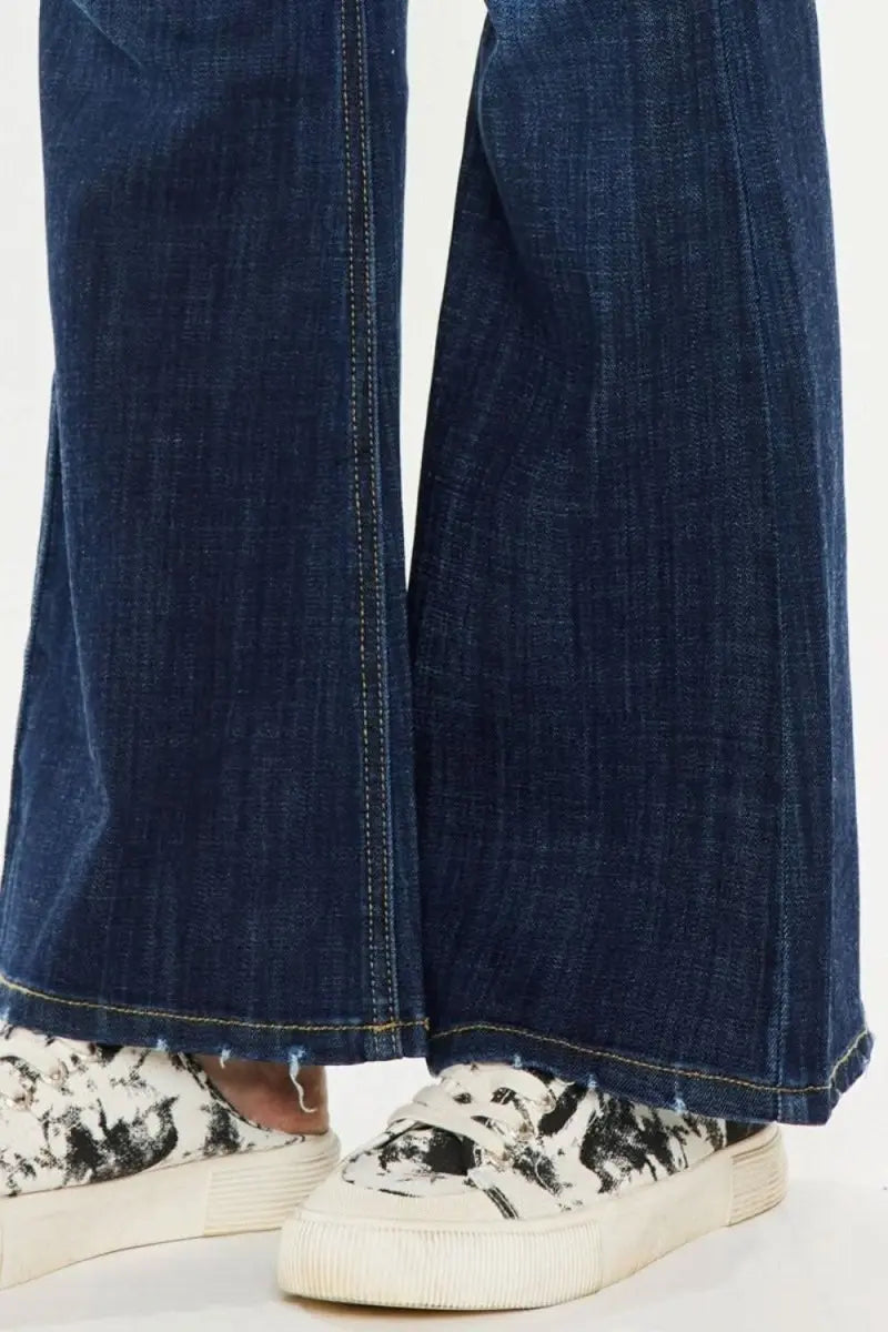 Kancan Full Size Mid Rise Flare Jeans - Sleekdenim.com