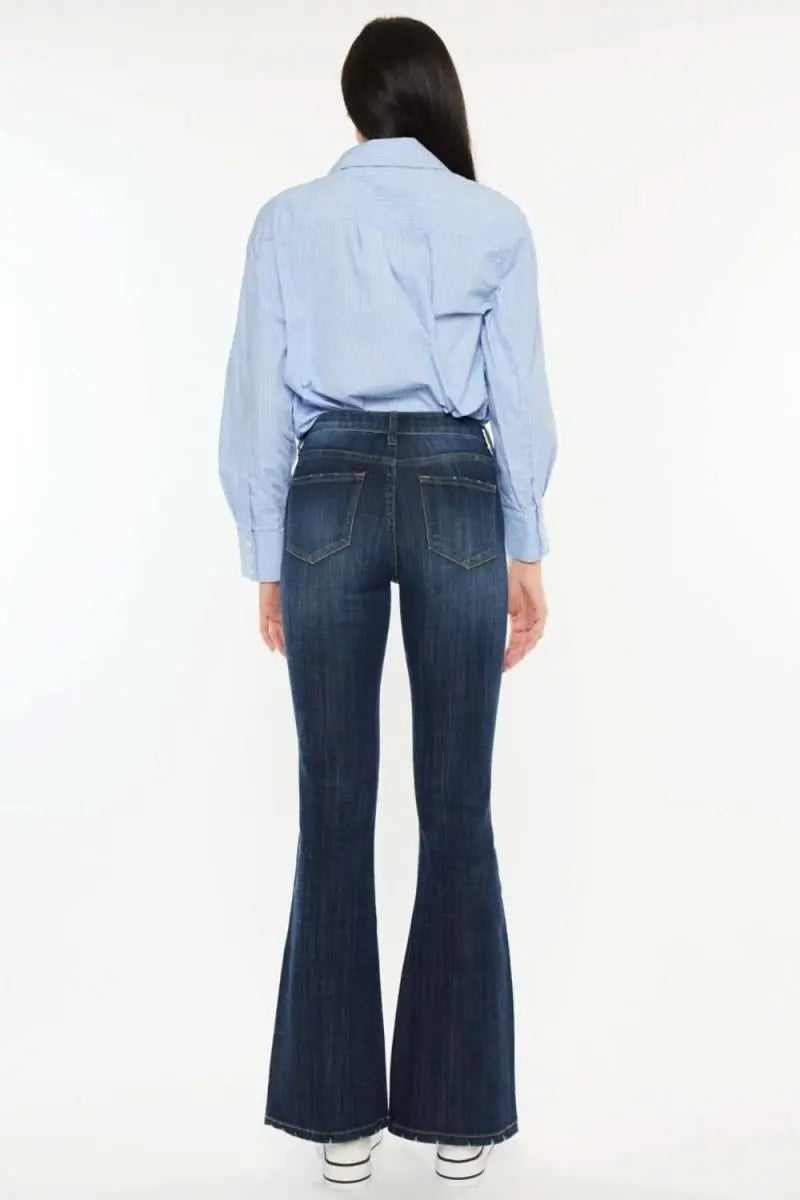 Kancan Full Size Mid Rise Flare Jeans - Sleekdenim.com