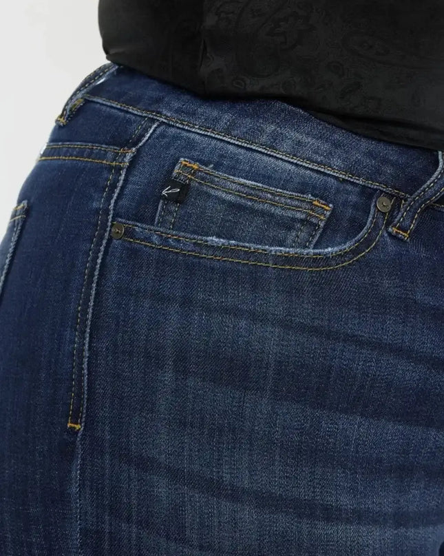 Kancan Full Size Mid Rise Slim Flare Jeans - Sleekdenim.com
