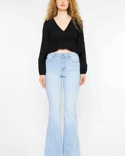 Kancan High Rise Curvy Flare Jeans - Sleekdenim.com