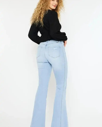 Kancan High Rise Curvy Flare Jeans - Sleekdenim.com