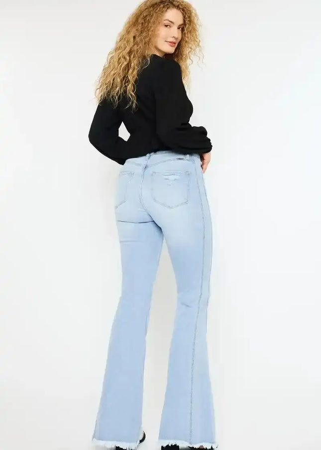 Kancan High Rise Curvy Flare Jeans - Sleekdenim.com