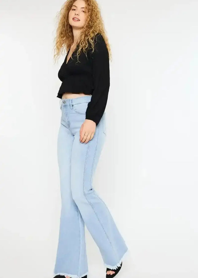 Kancan High Rise Curvy Flare Jeans - Sleekdenim.com