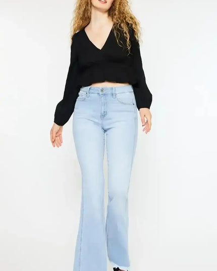 Kancan High Rise Curvy Flare Jeans - Sleekdenim.com
