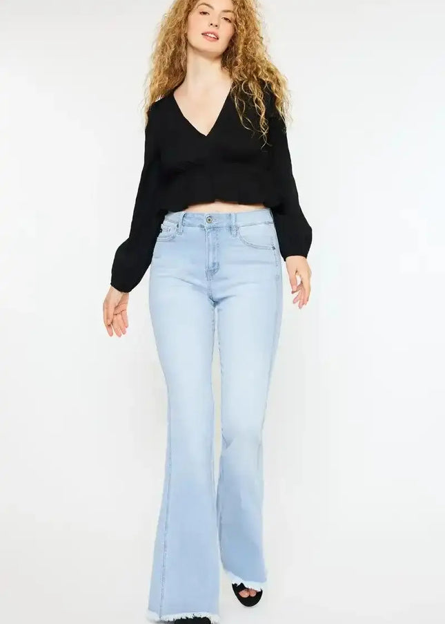 Kancan High Rise Curvy Flare Jeans - Sleekdenim.com