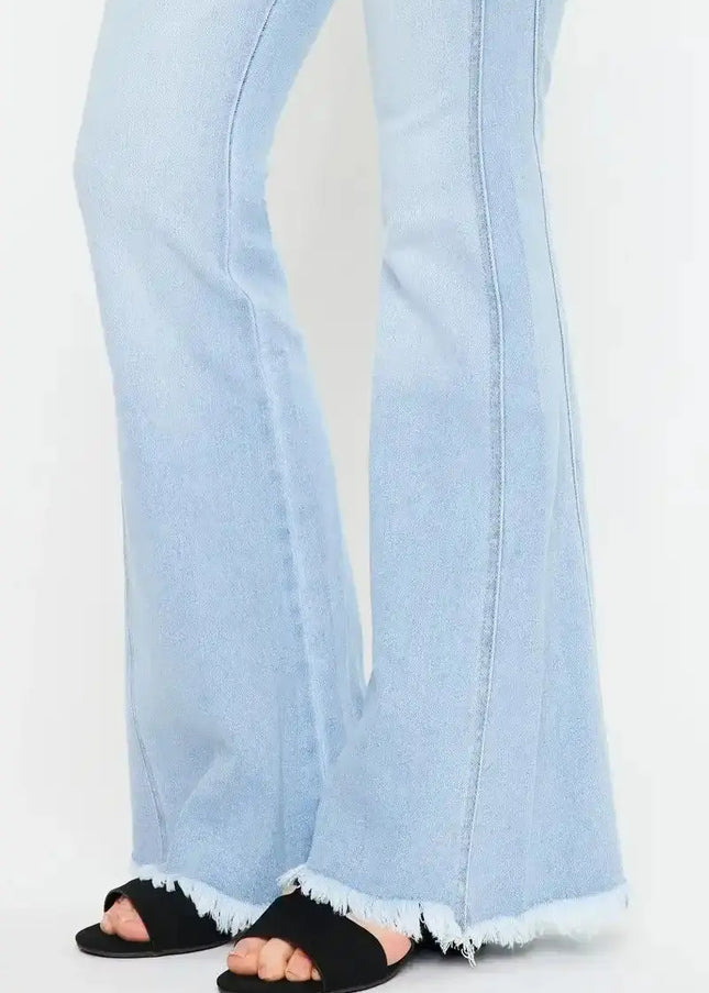Kancan High Rise Curvy Flare Jeans - Sleekdenim.com