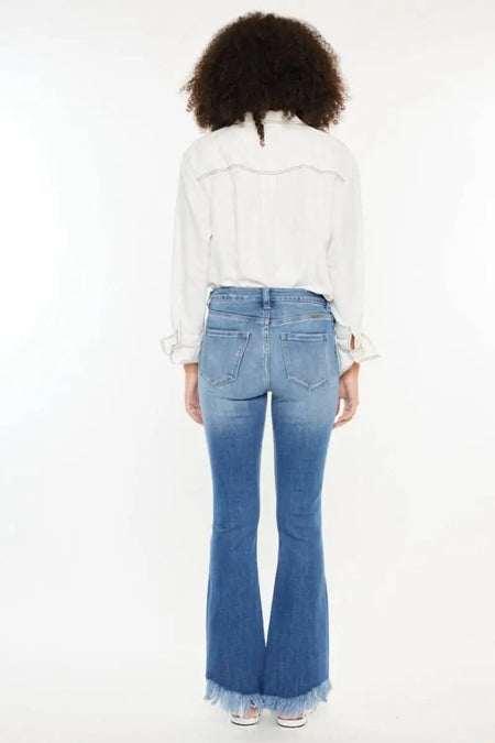 Kancan High Rise Frayed Hem Jeans - Sleekdenim.com