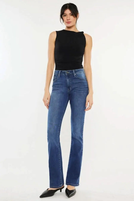 Kancan High Rise Slim Bootcut Jeans - Sleekdenim.com