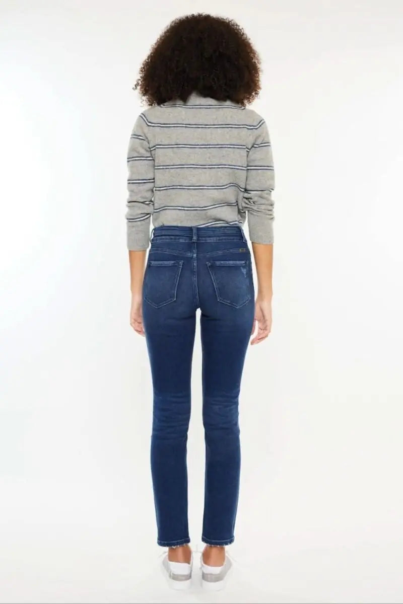 Kancan High Rise Slim Straight Jeans - Sleekdenim.com