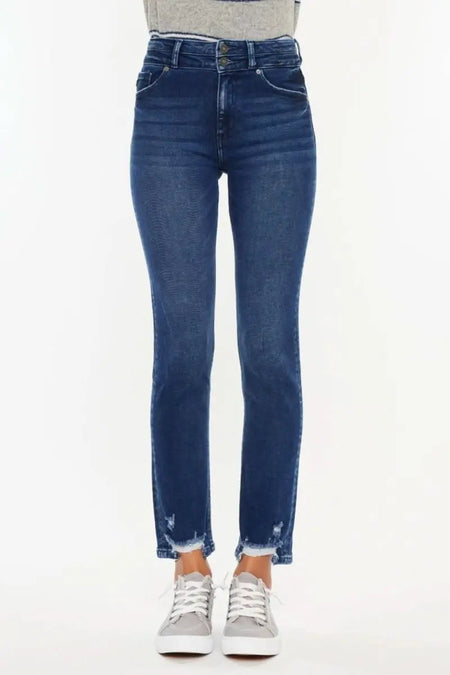 Kancan High Rise Slim Straight Jeans - Sleekdenim.com