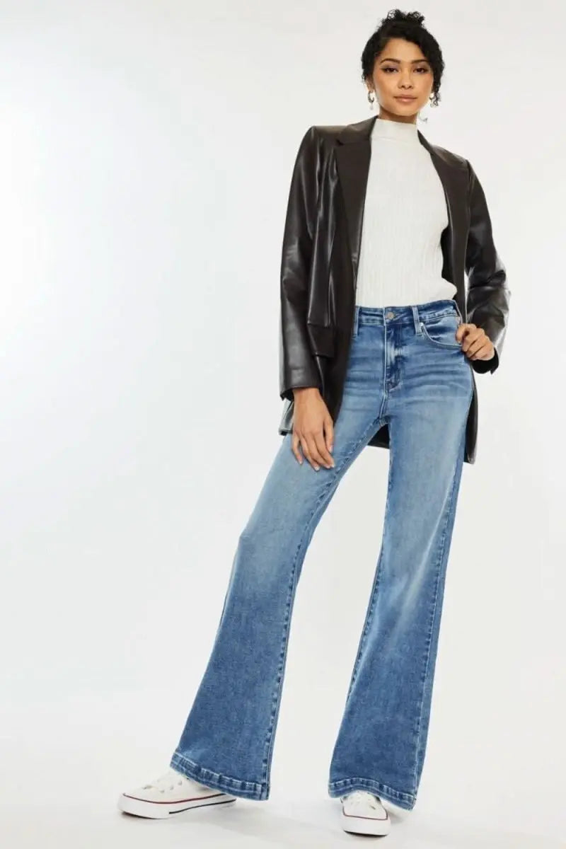 Kancan High Rise Wide Leg Jeans - Sleekdenim.com