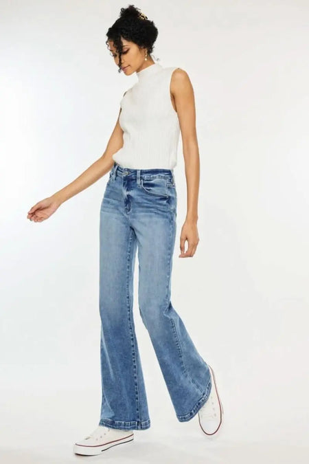 Kancan High Rise Wide Leg Jeans - Sleekdenim.com