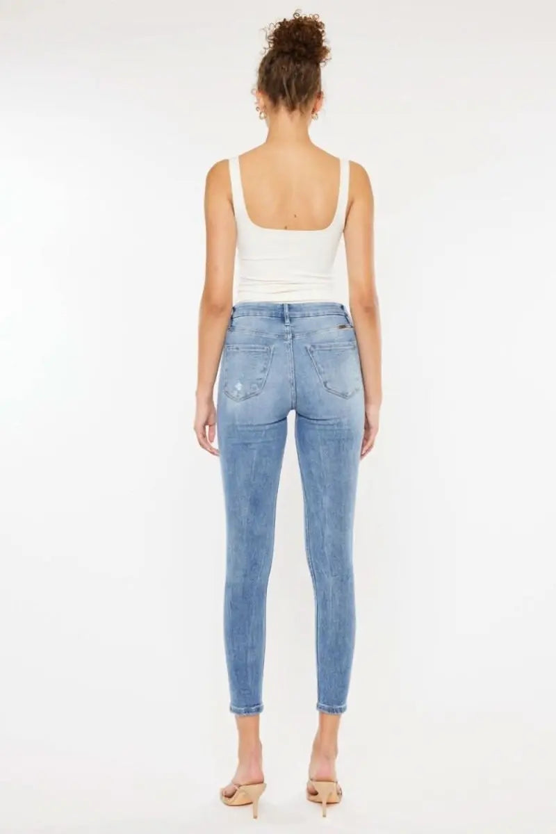 Kancan High Waist Cat's Whiskers Skinny Jeans - Sleekdenim.com