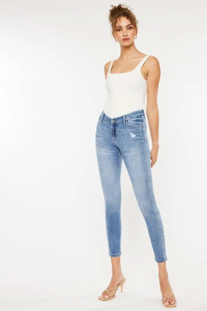 Kancan High Waist Cat's Whiskers Skinny Jeans - Sleekdenim.com