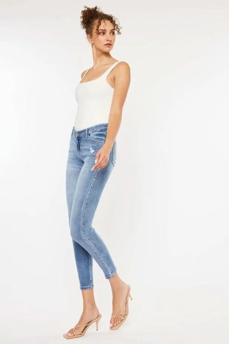 Kancan High Waist Cat's Whiskers Skinny Jeans - Sleekdenim.com