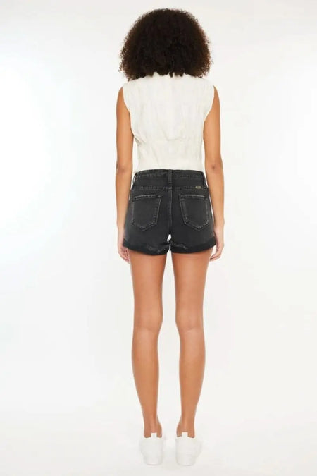 Kancan High Waist Distressed Denim Shorts - Sleekdenim.com