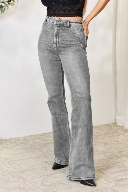 Kancan High Waist Slim Flare Jeans - Sleekdenim.com