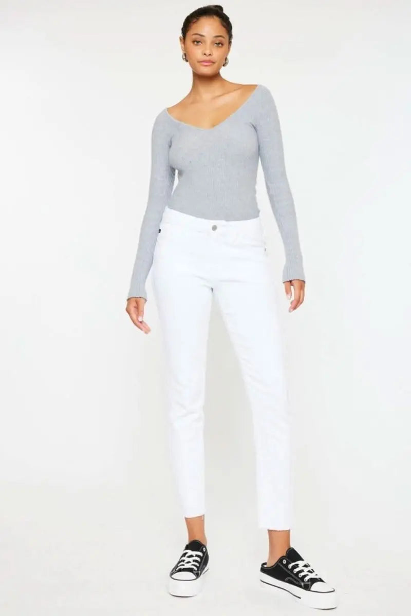 Kancan Mid Rise Ankle Skinny Jeans - Sleekdenim.com