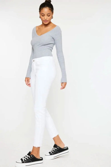 Kancan Mid Rise Ankle Skinny Jeans - Sleekdenim.com