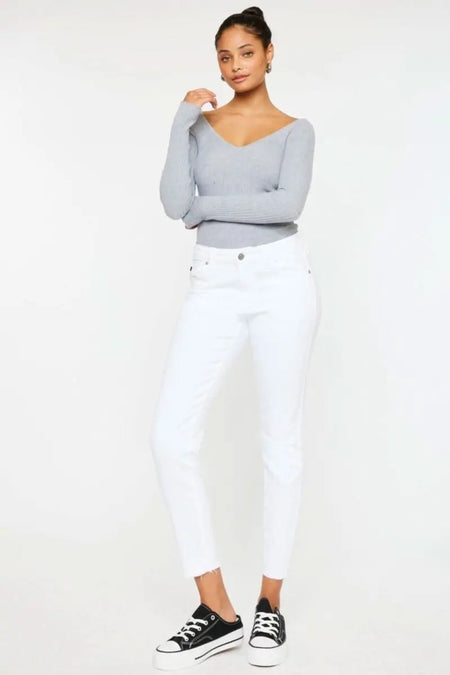 Kancan Mid Rise Ankle Skinny Jeans - Sleekdenim.com