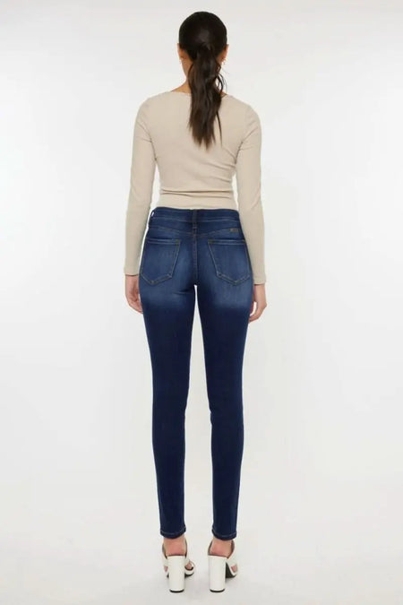 Kancan Mid Rise Gradient Skinny Jeans - Sleekdenim.com