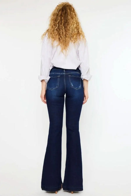 Kancan Mid Rise Slim Flare Jeans - Sleekdenim.com