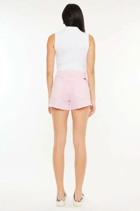 Kancan Raw Hem High Waist Denim Shorts - Sleekdenim.com