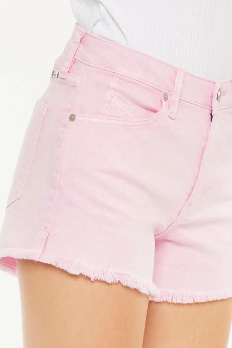 Kancan Raw Hem High Waist Denim Shorts - Sleekdenim.com