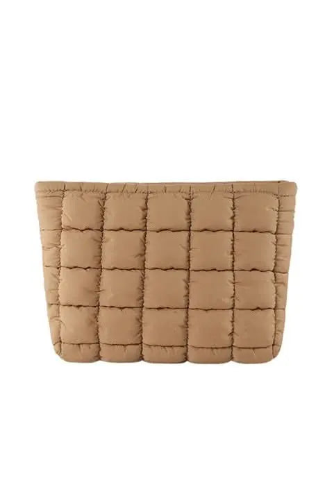 Lainey Quilted Puffer Clutch - Sleekdenim.com