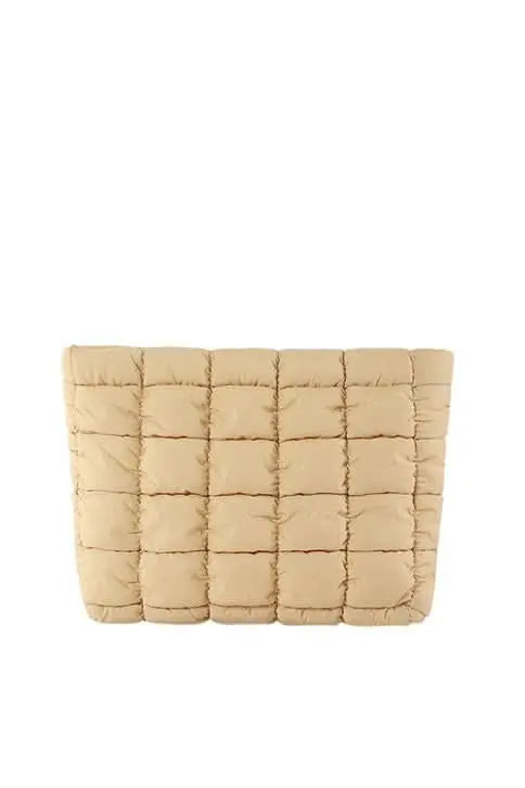 Lainey Quilted Puffer Clutch - Sleekdenim.com