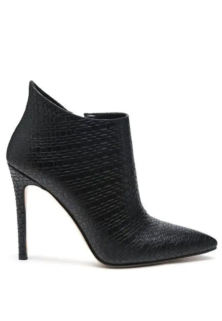 Lolita Woven Texture Stiletto Boot - Sleekdenim.com