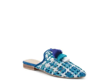 London Rag MARIANA WOVEN FLAT MULES WITH TASSELS - Sleekdenim.com