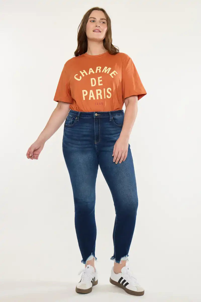 Kancan "Lucero" High Rise Ankle Skinny Jeans (Plus Size) - Sleekdenim.com