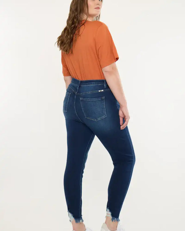Kancan "Lucero" High Rise Ankle Skinny Jeans (Plus Size) - Sleekdenim.com
