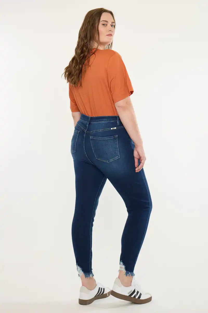Kancan "Lucero" High Rise Ankle Skinny Jeans (Plus Size) - Sleekdenim.com