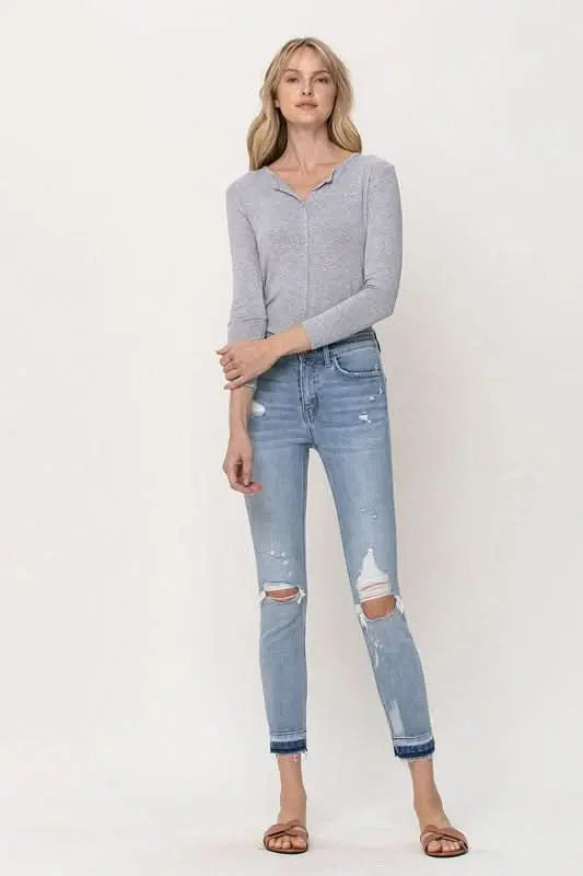 Mid Rise Crop Skinny - Sleekdenim.com